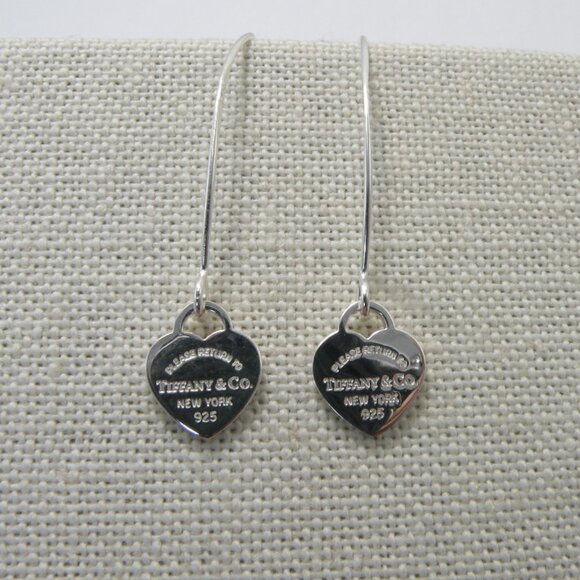 NEW Mini Heart Hook Earrings Return to Tiffany & Co Solid 925 Sterling Silver - Picture 9 of 15
